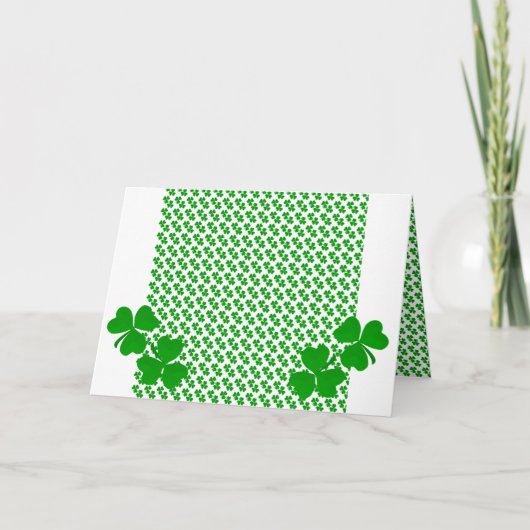 Carte Shamrock de trèfle irlandais (Devant)