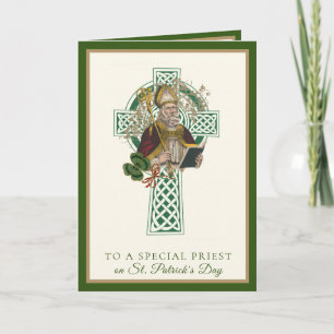 Carte Shamrock du prêtre catholique St. Patrick's