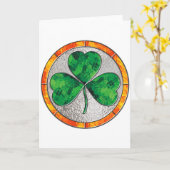 Carte Shamrock en verre (Fleur jaune)