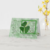 Carte Shamrock et arc-en-ciel de la Saint-Patrick (Fleur jaune)