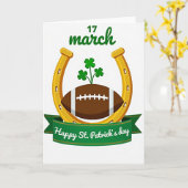 Carte Shamrock Football St Patricks Card (Fleur jaune)