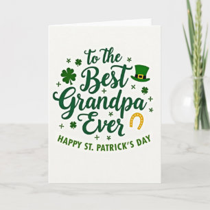 Carte Shamrock Grand-père Vert