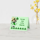 Carte shamrock Irish Blessing St. Patrick's Day (Fleur jaune)