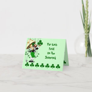 Carte shamrock Irish Blessing St. Patrick's Day