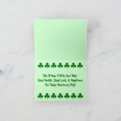 Carte shamrock Irish Blessing St. Patrick's Day (Intérieur)