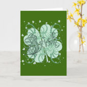Carte Shamrock irlandais (Fleur jaune)