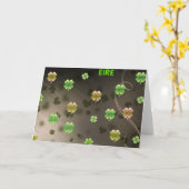Carte Shamrock irlandais (Fleur jaune)