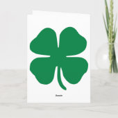 Carte Shamrock irlandais (Dos)