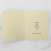 Carte Shamrock irlandais de Celtic de bénédiction de Z (Intérieur)