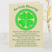 Carte Shamrock irlandais de Celtic de bénédiction de Z (Fleur jaune)