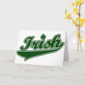 Carte Shamrock irlandais vert (Fleur jaune)