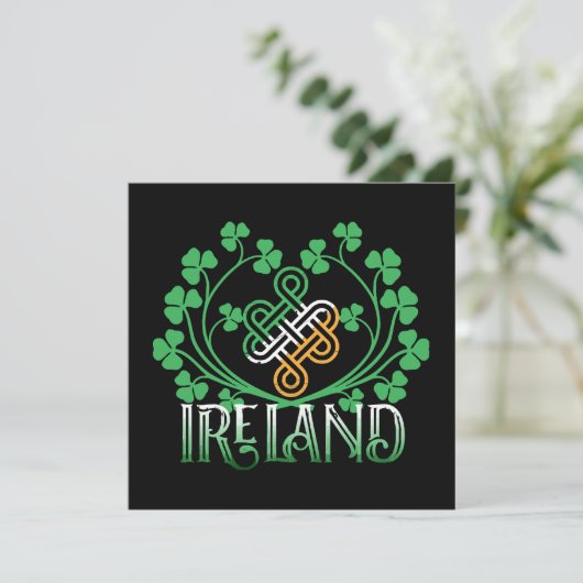 CARTE SHAMROCK IRLANDE (Debout devant)