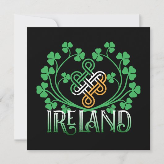 CARTE SHAMROCK IRLANDE (Devant)