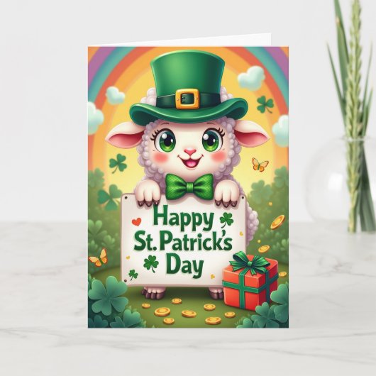Carte Shamrock Lamb Scene Card (Devant)