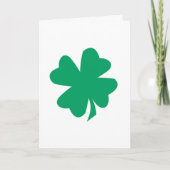 Carte Shamrock Leaf St Patrick's Day 2025 Green Irish (Devant)
