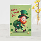 Carte Shamrock Leprechaun (Fleur jaune)