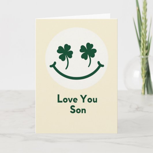 Carte Shamrock Love You Fils (Devant)