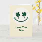 Carte Shamrock Love You Fils (Fleur jaune)