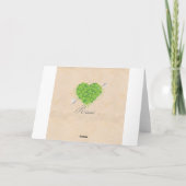 Carte Shamrock Mariage irlandais Heart (Dos)