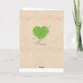 Carte Shamrock Mariage irlandais Heart (Dos)