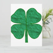 Carte shamrock parties scintillant (Debout devant)