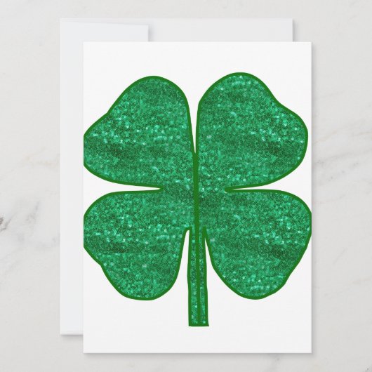 Carte shamrock parties scintillant (Devant)
