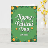 Carte Shamrock Pattern Husband Card (Fleur jaune)