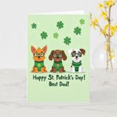 Carte Shamrock Puppy Best Dad Card (Fleur jaune)