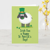 Carte Shamrock Sheep Holiday Card (Fleur jaune)