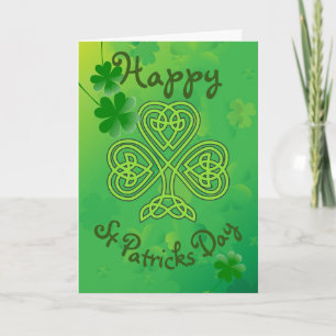Carte Shamrock St Patrick's Day Celtic Knot Irish Luck