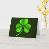 Carte Shamrock sur gccn vert foncé (Fleur jaune)