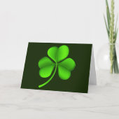 Carte Shamrock sur gccn vert foncé (Devant)