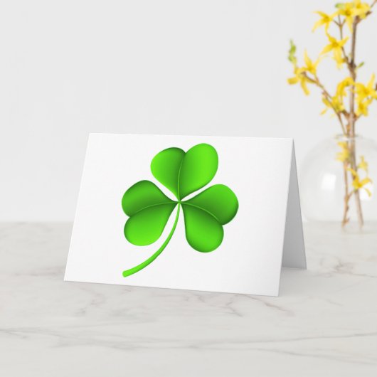 Carte Shamrock sur Gccnt blanc (Fleur jaune)