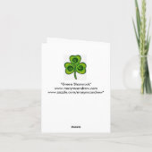 Carte Shamrock vert (Dos)