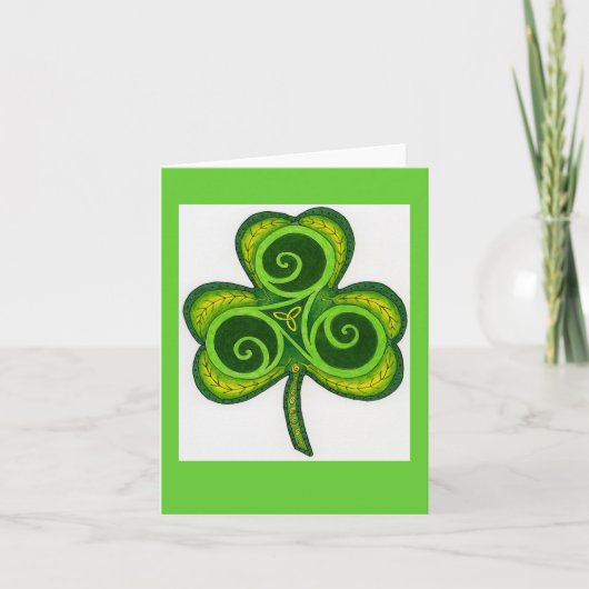 Carte Shamrock vert (Devant)