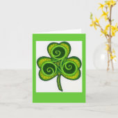 Carte Shamrock vert (Fleur jaune)