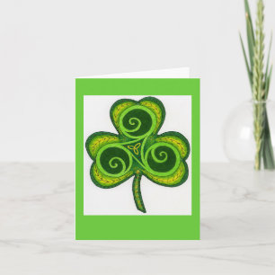 Carte Shamrock vert