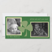 Carte Shamrock vert et or (Devant)