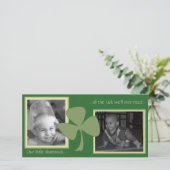 Carte Shamrock vert et or (Debout devant)