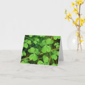 Carte Shamrock verte St Patrick's Day Note Card (Fleur jaune)