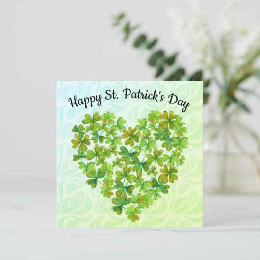 Carte Shamrocks de la Saint Patrick (Debout devant)