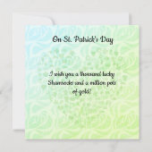Carte Shamrocks de la Saint Patrick (Dos)