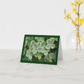 Carte Shamrocks de la Saint Patrick (Fleur jaune)