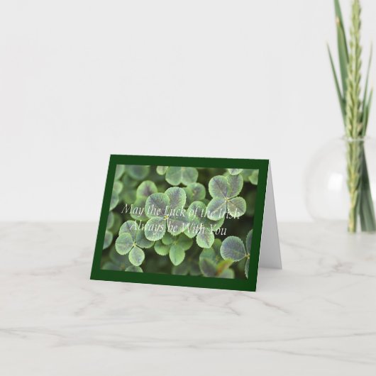 Carte Shamrocks de la Saint Patrick (Devant)