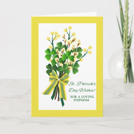 Carte Shamrocks de la Saint Patrick pour Stepmaman (Devant)