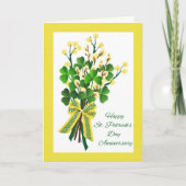 Carte Shamrocks de l'anniversaire de la Saint-Patrick (Devant)