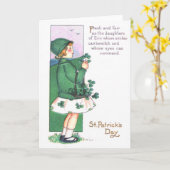 Carte Shamrocks de panier fille (Fleur jaune)