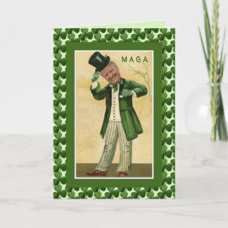 Carte Shamrocks du jour MAGA de St Patricks de Donald
