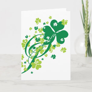 Carte Shamrocks et tourbillons