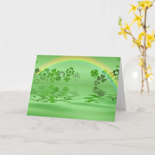 Carte Shamrocks verts (Fleur jaune)